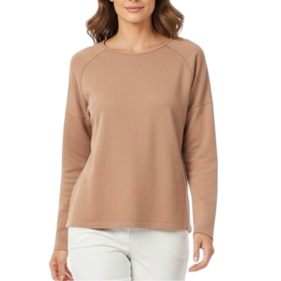 Zara Tops - ZARA Basic Beige Textured Fabric in Neutral Khaki Size Large— great for layering